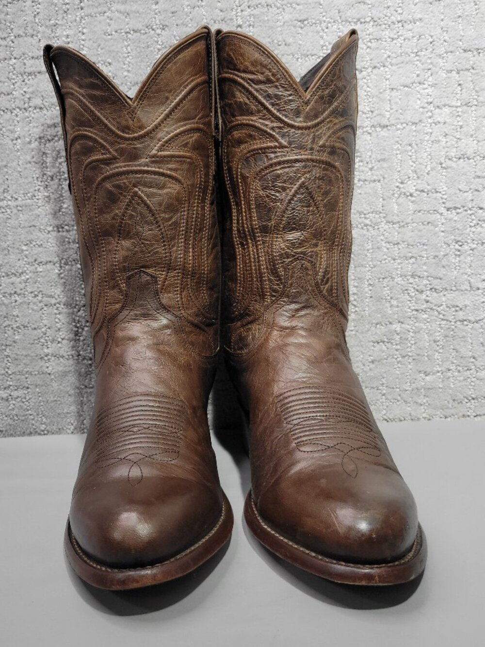 Tecovas The Cartwright Men's US Size 10D Cafe Goat Pull on Cowboy Boots - Picture 2 of 14